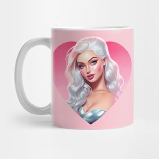 Barbie in Gradient Heart - Romantic - Valentines day Mug